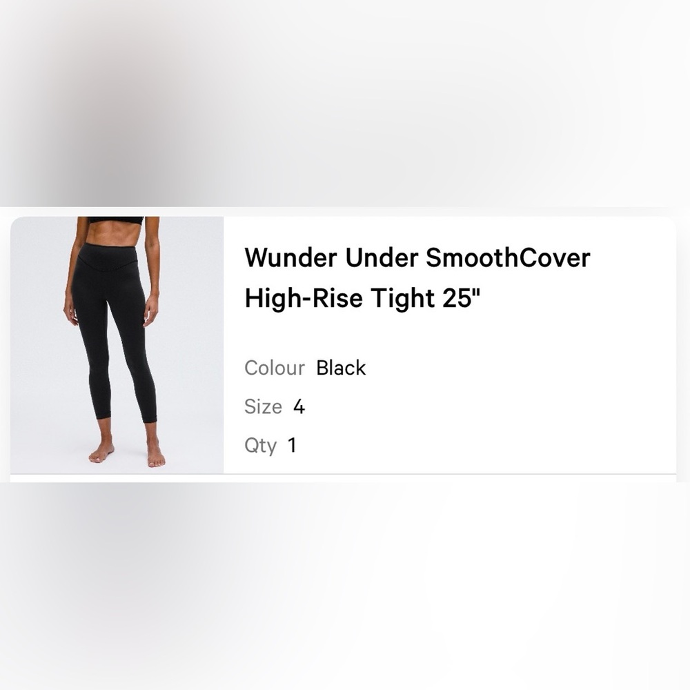 Lululemon Smooth Cover High-Rise Tight 25”